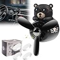Car Air Freshener Cute Cartoon Bear Pilot Car Diffuser Rotating Propeller Automotive Air Outlet Fan Creative Car Perfume Decoration Cool Car Accessories Comes with 4 Fragrant Tablets
