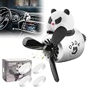 Car Air Freshener Cute Cartoon Panda Bear Pilot Car Diffuser Rotating Propeller Automotive Air Outlet Fan Creative Car Perfume Decoration Cool Car Accessories