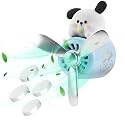 Car Air Fresheners Cute Cartoon White Puppy Pilot Car Diffuser Rotating Propeller Automotive Air Outlet Fan Creative Car Perfume Decoration Funny Car Interior Accessories
