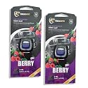 Car Air Fresheners Vent Clips, Essential Car Odor Eliminator, Perfect Scented Car Accessories, For Long Lasting Fragrance up to 30 days, 0.07 FL.OZ (Berry, 2 Packs)