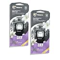 Car Air Fresheners Vent Clips, Essential Car Odor Eliminator, Perfect Scented Car Accessories, For Long Lasting Fragrance up to 30 days, 0.07 FL.OZ (Lily, 2 Packs)