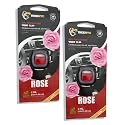 Car Air Fresheners Vent Clips, Essential Odor Eliminator, Perfect Scented Accessories, Long Lasting Rose Fragrance up to 30 Days, 0.07 FL.OZ (2 Packs)