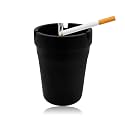 Yourkar Car Ashtray, Smokeless Smellproof Self-Extinguishing Auto Ashtray, Portable Mini Vehicle Cigarette Trash Can for Home Office, Universal Car Ashtray Fits Most Cup Holder (Black)