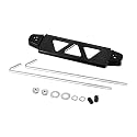 Car Battery Hold Down Bracket, Aluminum Alloy 3-Hole Battery Tie Down Holder with Stainless Steel J Bolt, Triangular Automotive Hold Lock Tray Accessories, Universal for SUV RV Sedan (Black)