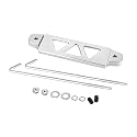 Car Battery Hold Down Bracket, Aluminum Alloy 3-Hole Battery Tie Down Holder with Stainless Steel J Bolt, Triangular Automotive Hold Lock Tray Accessories, Universal for SUV RV Sedan (Siver)
