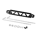 Car Battery Hold Down Bracket, Aluminum Alloy 5-Hole Battery Tie Down Holder with Stainless Steel J Bolt, Triangular Automotive Hold Lock Tray Accessories, Universal for SUV RV Sedan (Black)