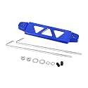 Car Battery Hold Down Bracket, Aluminum Alloy 3-Hole Battery Tie Down Holder with Stainless Steel J Bolt, Triangular Automotive Hold Lock Tray Accessories, Universal for SUV RV Sedan (Blue)