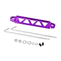 Car Battery Hold Down Bracket, Aluminum Alloy 5-Hole Battery Tie Down Holder with Stainless Steel J Bolt, Triangular Automotive Hold Lock Tray Accessories, Universal for SUV RV Sedan (Purple)