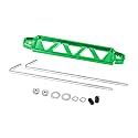 Car Battery Hold Down Bracket, Aluminum Alloy 5-Hole Battery Tie Down Holder with Stainless Steel J Bolt, Triangular Automotive Hold Lock Tray Accessories, Universal for SUV RV Sedan (Green)