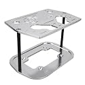 Car Bracket Tray Aluminum Alloy Optima 34/78 Group Sturdy &(Silver)
