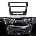 Car CD Cover Decal Carbon Fiber Trim Sticker Compatible with BMW E90 E92 E93 2005 2006 2007 2008 2009 2010 2011 2012 Interior Accessories (Style A)