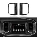 Car Center Air Vent A/C Outlet Cover Decals for Dodge Charger 2015-2023 Accessories Carbon Fiber Interior Stickers