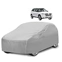 Car Cover Compatible with Alcazar with Mirror Pocket, Water Resistant, Triple Stitched, Alcazar Car Cover- Plain Silver