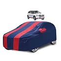 Car Cover Compatible with Alcazar with Mirror Pocket, Water Resistant, Triple Stitched, Alcazar Car Cover- Navy-Red