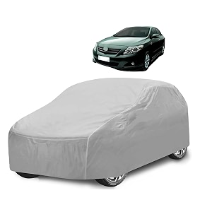car cover compatible with altis with mirror pocket water resistant triple stitched altis car cover- plain silver