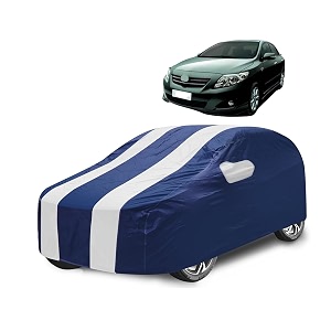 car cover compatible with altis with mirror pocket water resistant triple stitched altis car cover- navy-white