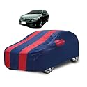 Car Cover Compatible with Altis with Mirror Pocket, Water Resistant, Triple Stitched, Altis Car Cover- Navy-Red