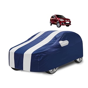 car cover compatible with alto k10 with mirror pocket water resistant triple stitched alto k10 car cover- navy-white