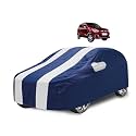 Car Cover Compatible with Alto K10 with Mirror Pocket, Water Resistant, Triple Stitched, Alto K10 Car Cover- Navy-White