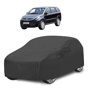 car cover compatible with aria with mirror pocket water resistant triple stitched aria car cover- grey