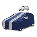 Car Cover Compatible with Aura with Mirror Pocket, Water Resistant, Triple Stitched, Aura Car Cover- Navy Silver