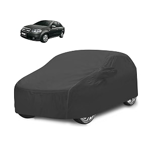 car cover compatible with aveo with mirror pocket water resistant triple stitched aveo car cover- grey