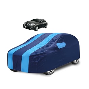 car cover compatible with aveo with mirror pocket water resistant triple stitched aveo car cover- navy-blue