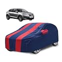 Car Cover Compatible with Baleno Old with Mirror Pocket, Water Resistant, Triple Stitched, Baleno Car Cover- Navy-Red