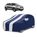 Car Cover Compatible with Baleno Old with Mirror Pocket, Water Resistant, Triple Stitched, Baleno Car Cover- Navy-White