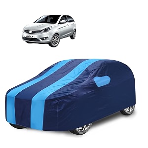 car cover compatible with bolt with mirror pocket water resistant triple stitched bolt car cover- navy-blue