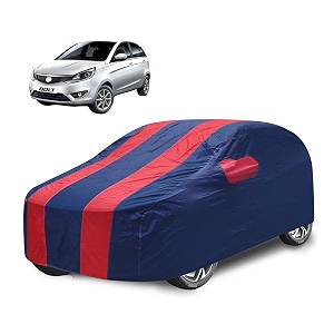 car cover compatible with bolt with mirror pocket water resistant triple stitched bolt car cover- navy-red