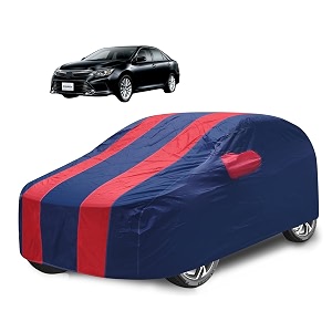 car cover compatible with camry new with mirror pocket water resistant triple stitched camry car cover- navy-red
