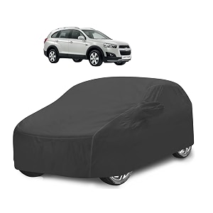 car cover compatible with captiva with mirror pocket water resistant triple stitched captiva car cover- grey