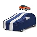 Car Cover Compatible with Captur with Mirror Pocket, Water Resistant, Triple Stitched, Captur Car Cover- Navy-White