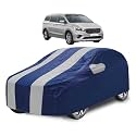 Car Cover Compatible with Carnival with Mirror Pocket, Water Resistant, Triple Stitched, Carnival Car Cover- Navy Silver