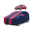Car Cover Compatible with Ciaz with Mirror Pocket, Water Resistant, Triple Stitched, Ciaz Car Cover- Navy-Red