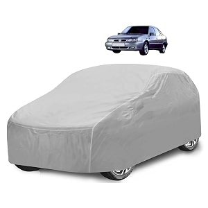 car cover compatible with cielo with mirror pocket water resistant triple stitched cielo car cover- plain silver