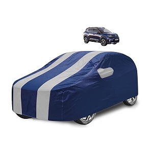 car cover compatible with citroen c5 with mirror pocket water resistant triple stitched citroen c5 car cover- navy silver