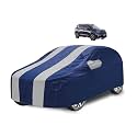 Car Cover Compatible with Citroen C5 with Mirror Pocket, Water Resistant, Triple Stitched, Citroen C5 Car Cover- Navy Silver