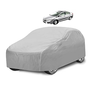 car cover compatible with city i-dtec with mirror pocket water resistant triple stitched city car cover- plain silver