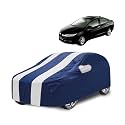 Car Cover Compatible with City I-VTEC with Mirror Pocket, Water Resistant, Triple Stitched, City Car Cover- Navy-White
