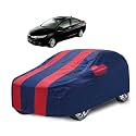 Car Cover Compatible with City I-VTEC with Mirror Pocket, Water Resistant, Triple Stitched, City Car Cover- Navy-Red