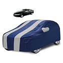 Car Cover Compatible with City I-VTEC with Mirror Pocket, Water Resistant, Triple Stitched, City Car Cover- Navy Silver