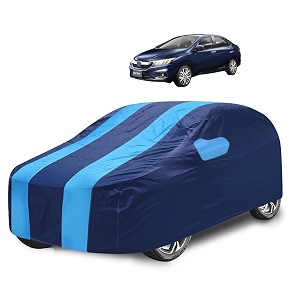 car cover compatible with city model-2018-till date with mirror pocket water resistant triple stitched city car cover- navy-blue