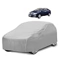 Car Cover Compatible with City (Model-2018-Till Date) with Mirror Pocket, Water Resistant, Triple Stitched, City Car Cover- Plain Silver