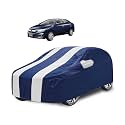 Car Cover Compatible with City (Model-2018-Till Date) with Mirror Pocket, Water Resistant, Triple Stitched, City Car Cover- Navy-White