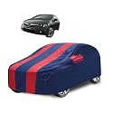 Car Cover Compatible with Civic Old with Mirror Pocket, Water Resistant, Triple Stitched, Civic Car Cover- Navy-Red