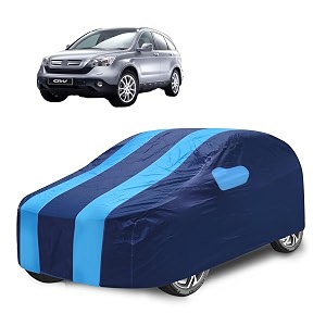 car cover compatible with cr-v with mirror pocket water resistant triple stitched cr-v car cover- navy-blue