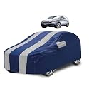 Car Cover Compatible with Cr-V with Mirror Pocket, Water Resistant, Triple Stitched, Cr-V Car Cover- Navy Silver