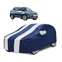 Car Cover Compatible with Creta Old with Mirror Pocket, Water Resistant, Triple Stitched, Creta Car Cover- Navy-White